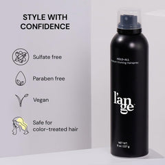 L'ANGE HAIR Hold-All in use captures humidity-friendly hold for damp weather.