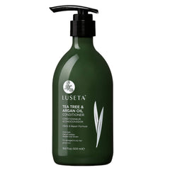 L LUSETA Tea Tree Oil Conditioner bottle for dandruff relief and hydrated hair.