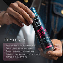 L3 Level 3 Hair Serum frizz-control formula handles humidity gracefully.