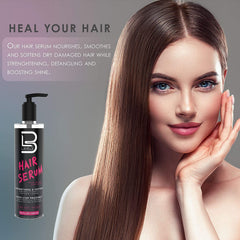L3 Level 3 Hair Serum smooths hair for effortless detangling and shine.