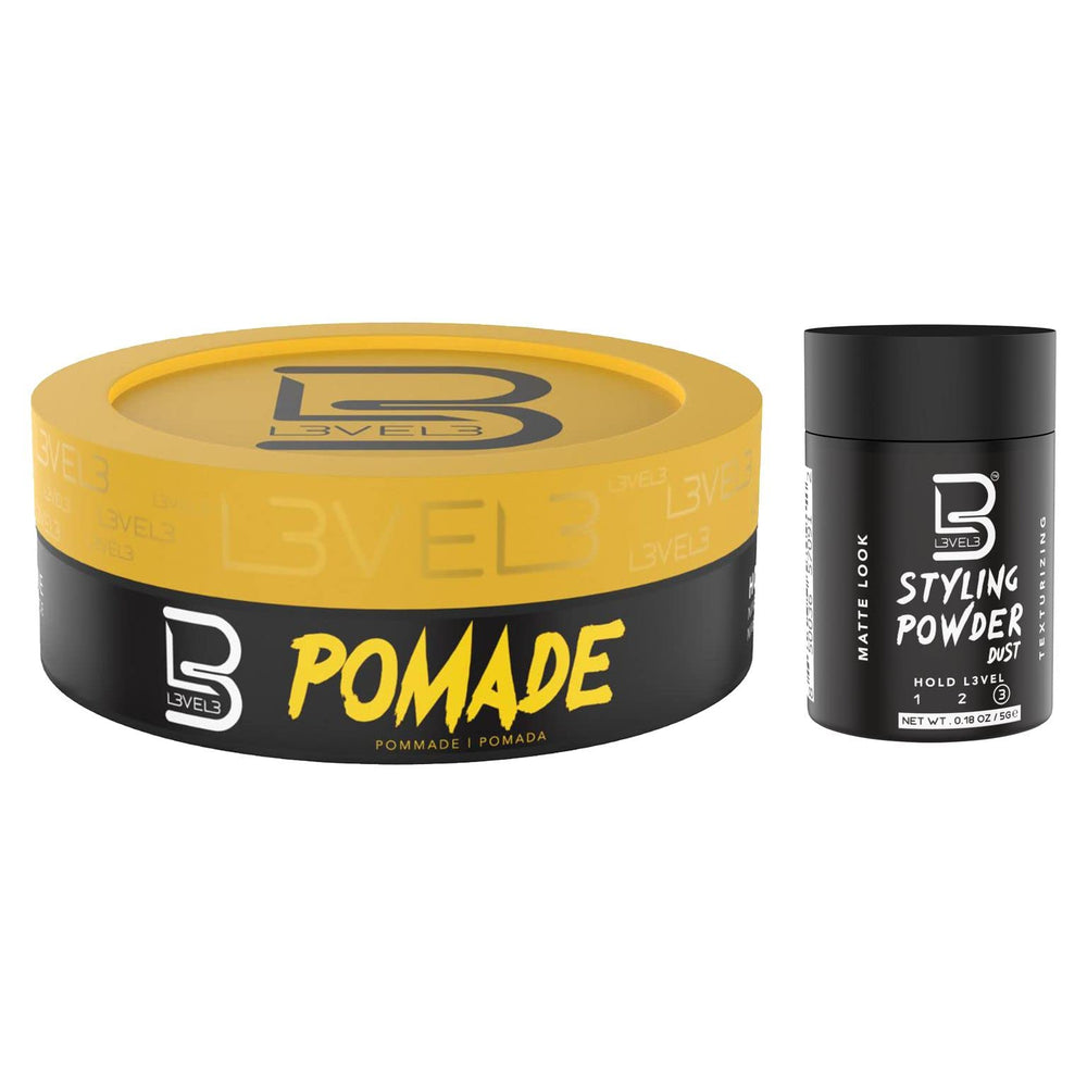 L3 Level 3 Pomade volume boost for fuller hair with natural shine.