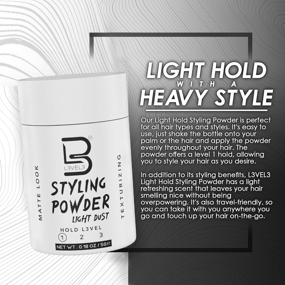 L3 Level 3 Travel Styling Powder hands-on use for matte finish