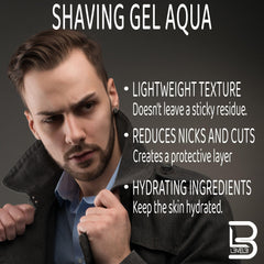 L3 Level 3 Shaving Gel easy to apply on damp skin for shaving.