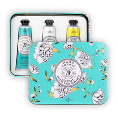 La Chatelaine creamy texture swirl demonstrates luxurious, fast-absorbing hand lotion.