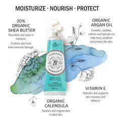 La Chatelaine gift set packaging close-up highlights travel-friendly tins for on-the-go hydration.