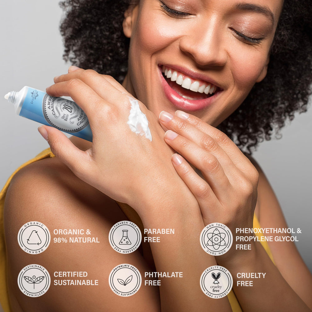 La Chatelaine Shea hand cream tin rich in organic shea for intense nourishment.