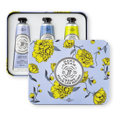 La Chatelaine lavender tin close-up highlighting soothing fragrance and moisture.