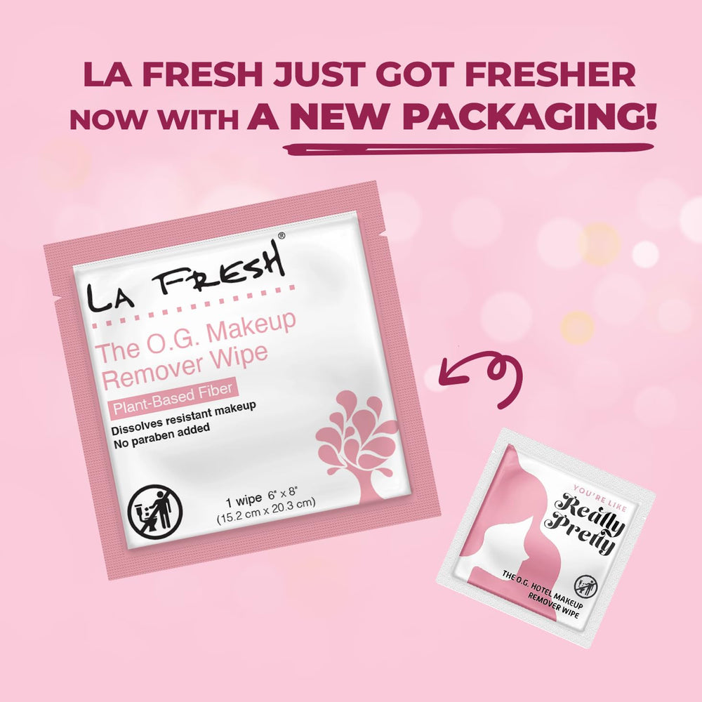 La Fresh makeup removal wipes hotel room essential for travel skincare