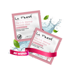 La Fresh makeup removal wipes waterproof 50-count closeup showing effective makeup removal