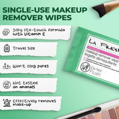 La Fresh makeup remover wipes face close-up highlighting a gentle hydrating formula