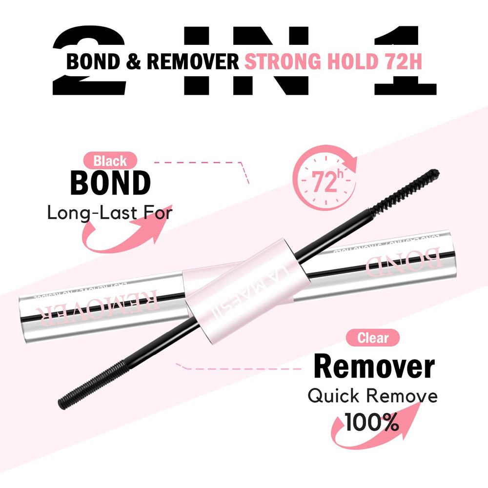 La Maesii 2-in-1 lash glue and remover in-use application scene