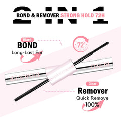 La Maesii 2-in-1 lash glue and remover in-use application scene