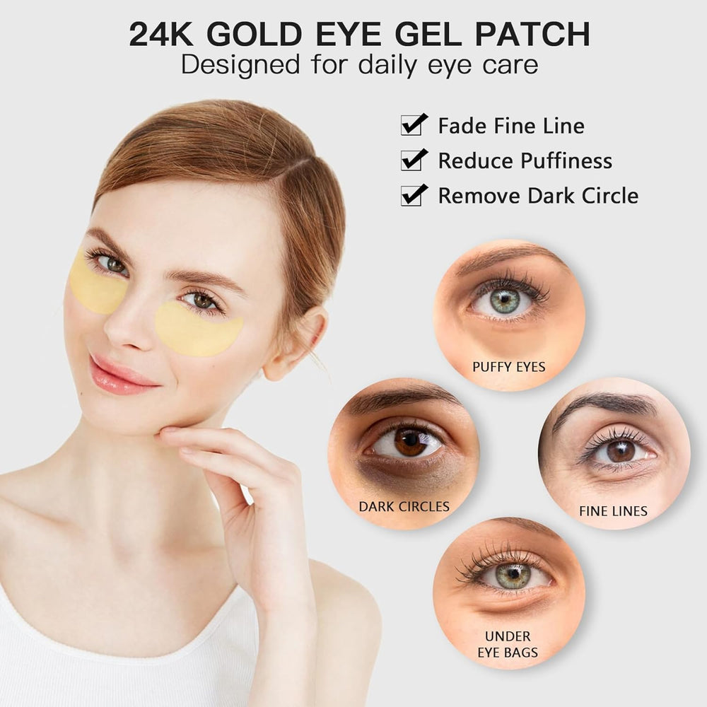 LA MIURA 24K gold patches on hand demonstrating easy application.