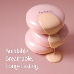 Buildable coverage from LA MUSE cushion for natural finish.