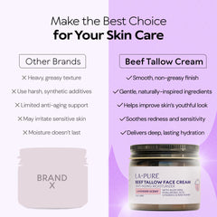 LA PURE lavender aroma label adds calming skincare scent.