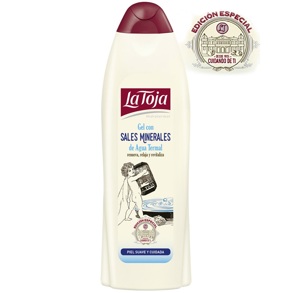 La Toja Shower Gel bottle with rich lather ready for shower