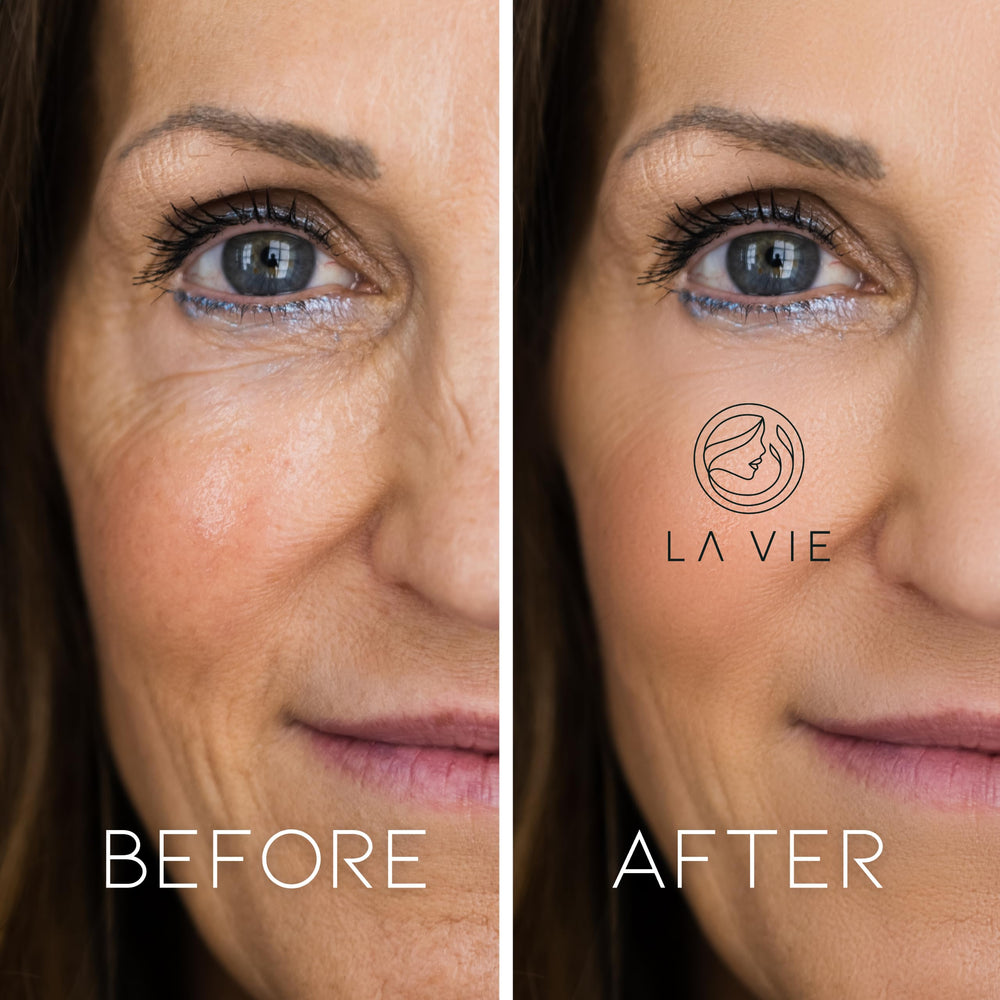 Aloe vera alongside La Vie cream signals soothing natural ingredients.