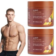 LABJD Cologne Body Butter jar close-up showing rich texture for daily moisture