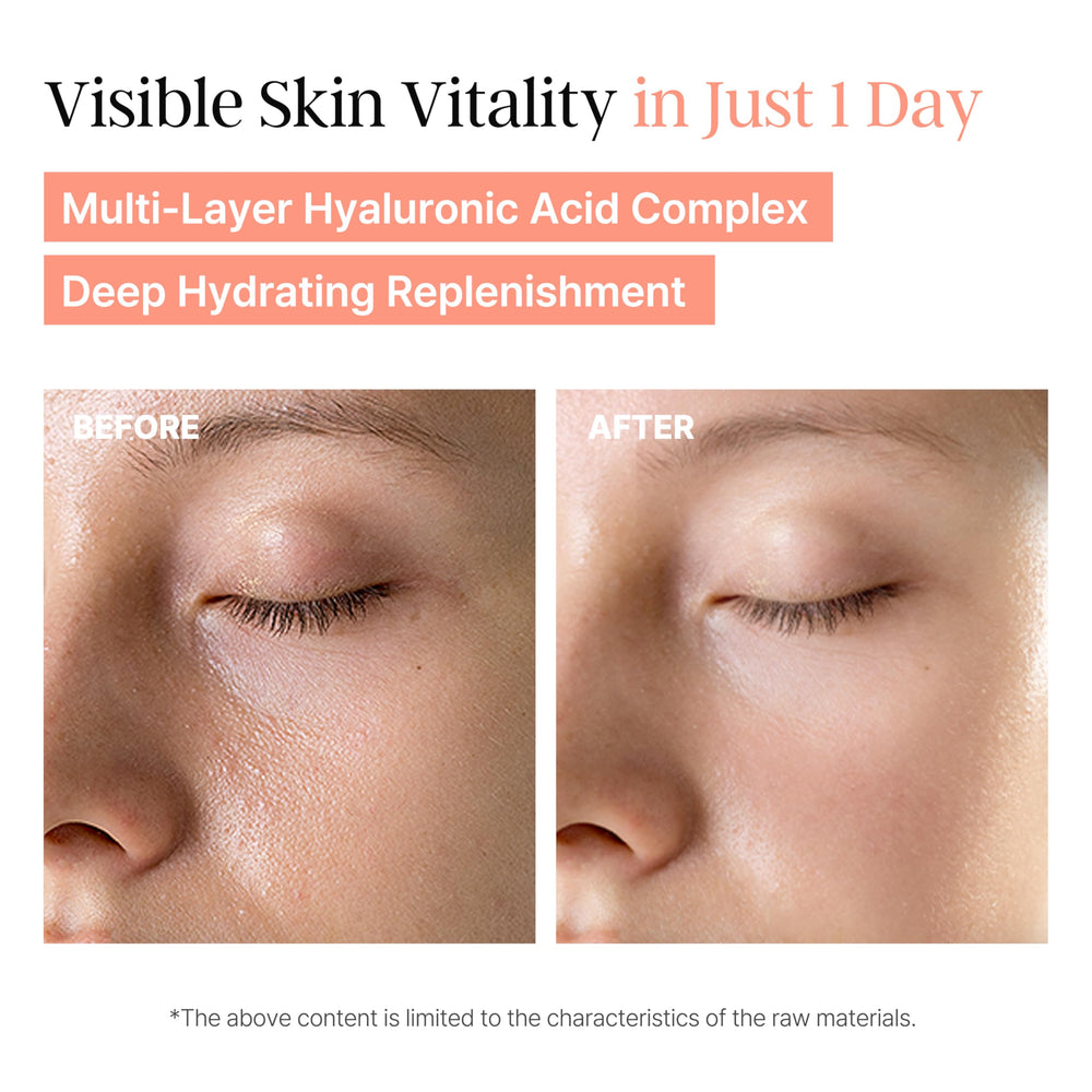 Laboreve PeachMicrobiome 84 EGF Serum hyaluronic acids layer for deep moisturization.