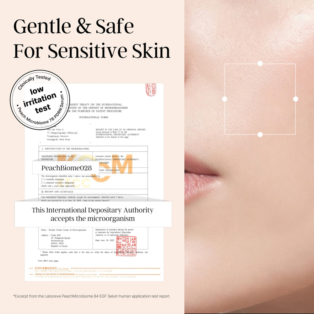 Laboreve PeachMicrobiome 84 EGF Serum packaging box ready for gifting.