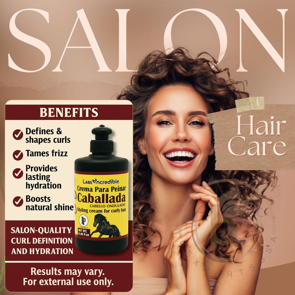 LABS INCREDIBLE applying cream to damp hair for defined curls