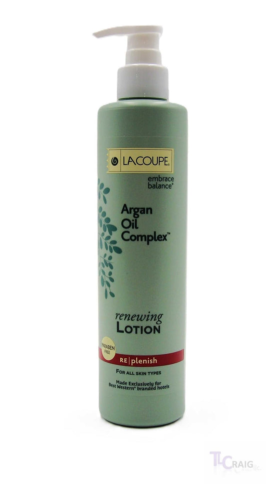LACOUPE Embrace Balance Argan Oil bottle demonstrates rich hydration for all skin types.