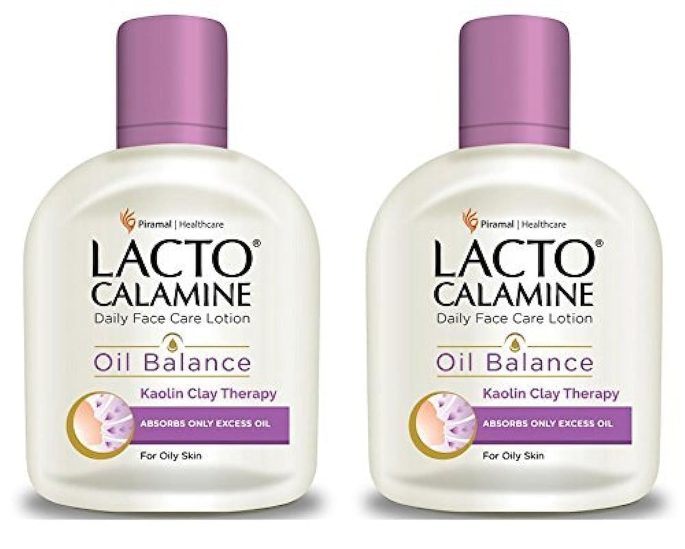 Lacto Calamine face moisturizing lotion bottle promotes oil balance and hydration.