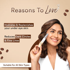 Lacto Calamine under-eye cream being applied to dark circles