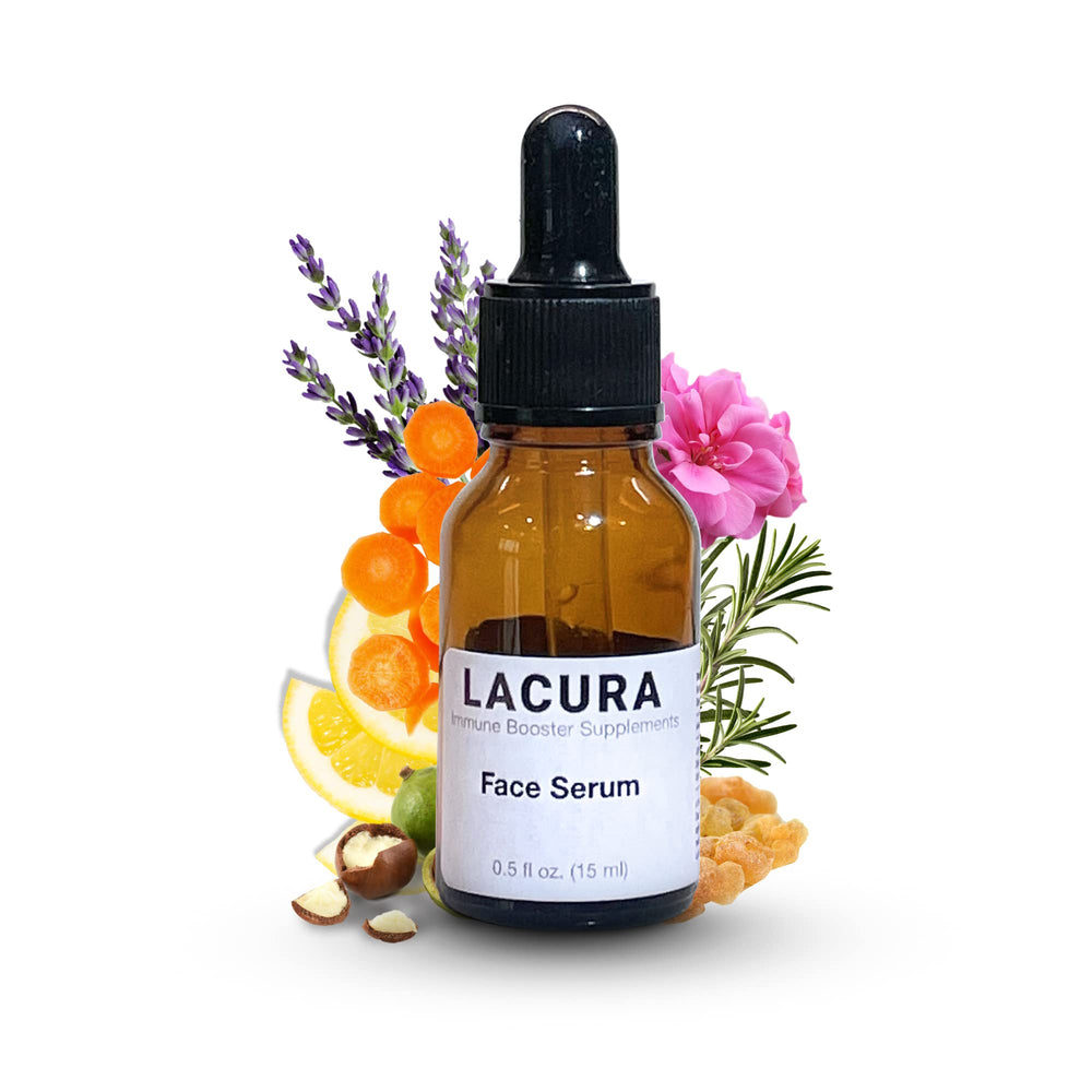 LaCura Therapeutic Face Oil featuring frankincense for radiant, revitalized skin.