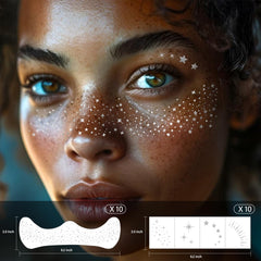 LADDYFOX festive sparkle freckles for Mardi Gras and holiday celebrations