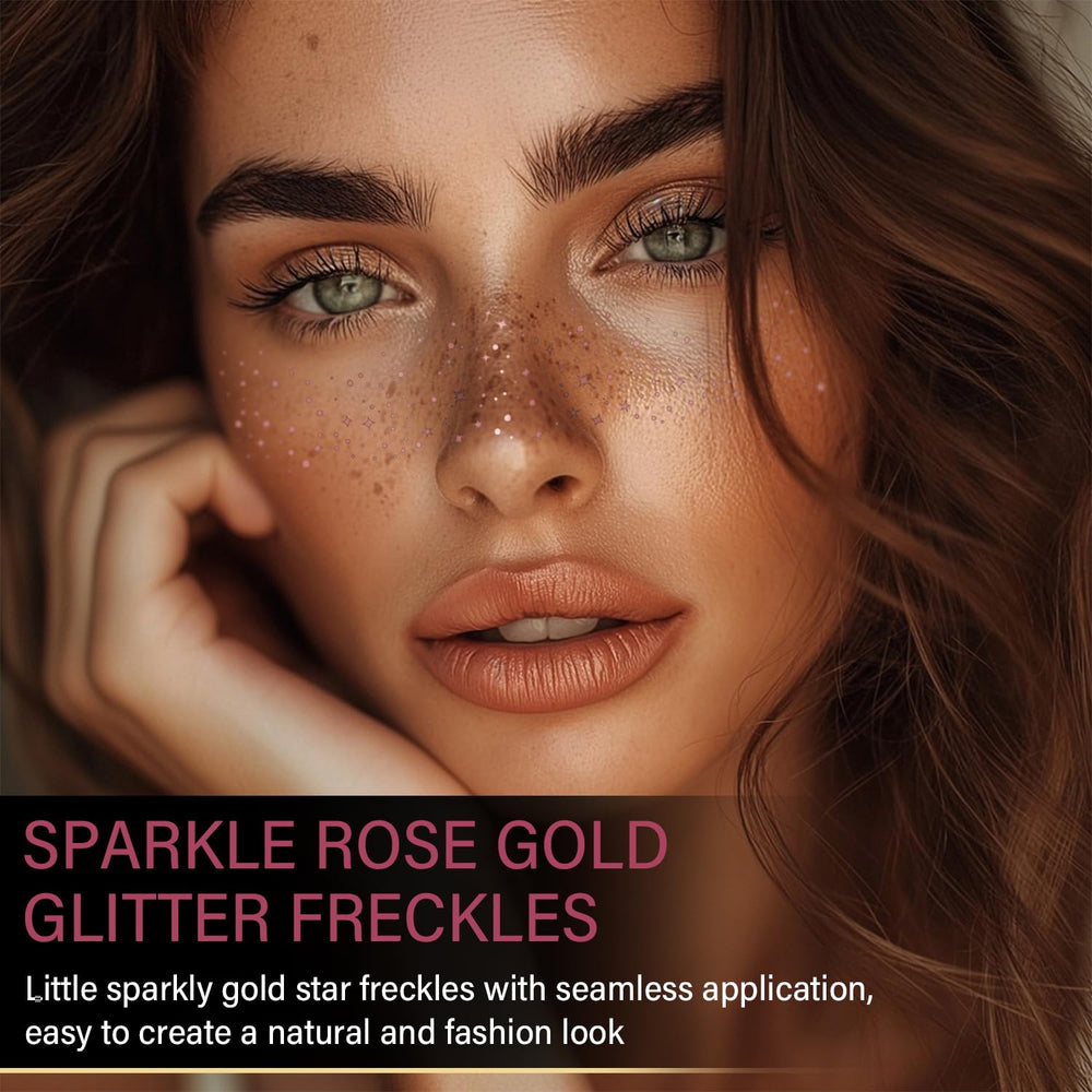 LADDYFOX waterproof glitter face tattoos stay put through activity and heat.