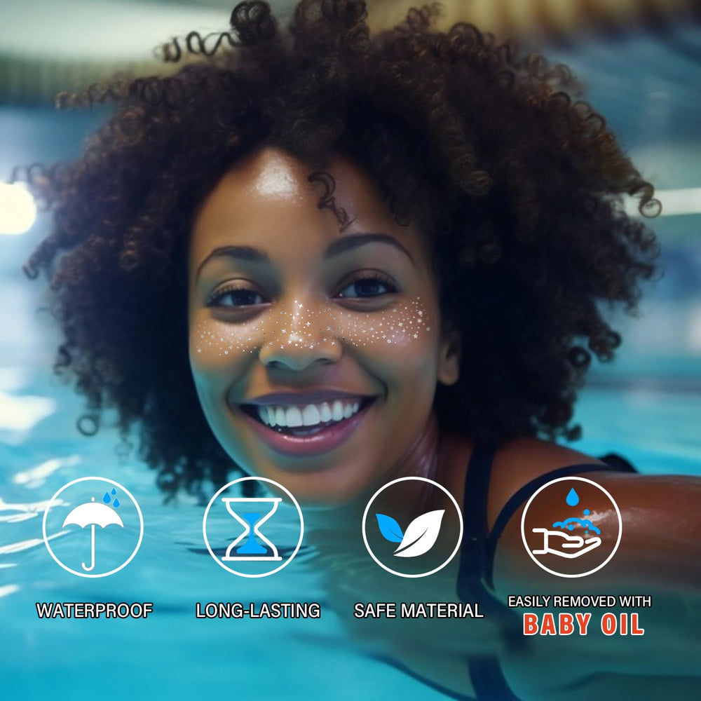 LADDYFOX waterproof makeup patches stay put during workouts, swims, and shows