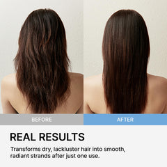 LA'DOR heat protection barrier image demonstrates moisture retention during styling.