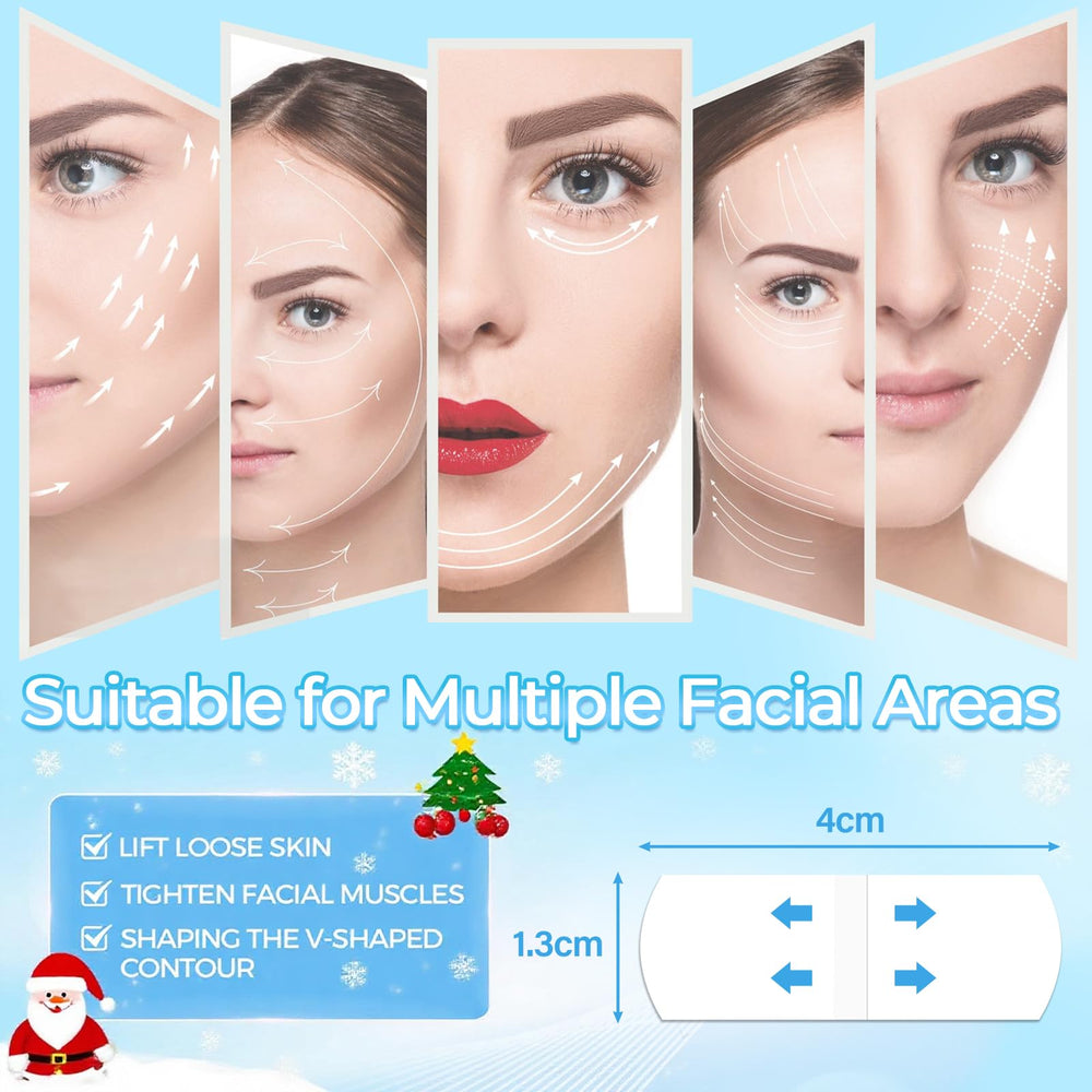LadPemo Face Lift Tape applied on face showing near-invisible lift.