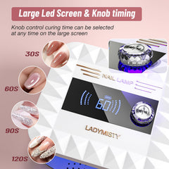 LadyMisty lamp curing primer and topcoat with versatile gel compatibility