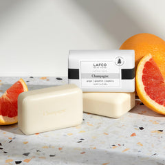 LAFCO New York Champagne natural ingredients shot underlines plant-based formula.