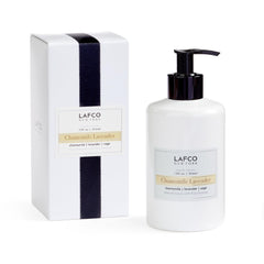 LAFCO New York Chamomile Lavender Hand Cream 12oz bottle offers daily hydration and soothing aroma.