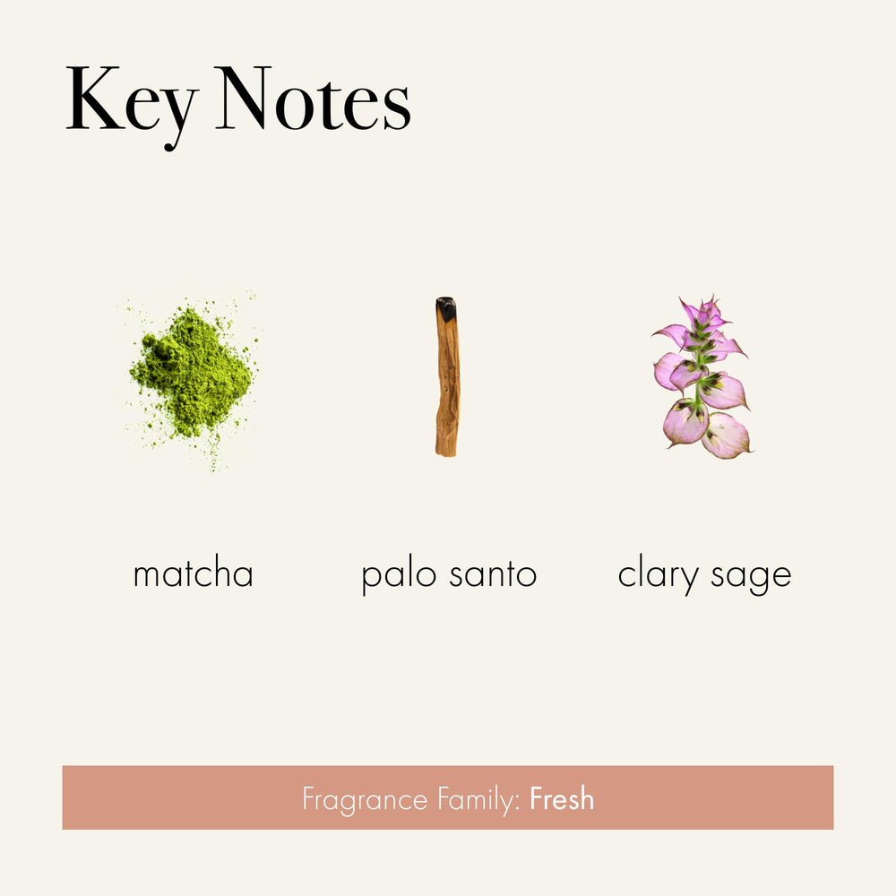 LAFCO Retreat scent note mint and matcha for mood uplift.