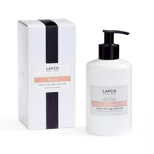 LAFCO New York Retreat hand cream 12oz bottle delivers hydrating care for hands