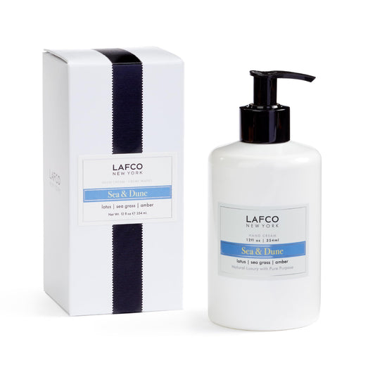 LAFCO New York Sea & Dune hand cream 12 oz jar offering intense hydration and fragrance.