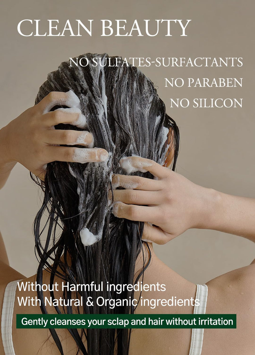 Laferme Laminaria Shampoo pump dispense demonstrates easy controlled application.