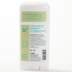 Close-up of Lafe's label highlighting natural ingredients and fragrance.
