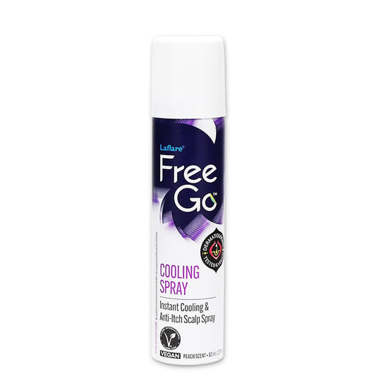 Laflare cooling spray for braiding cools the scalp and eases heat during styling sessions.