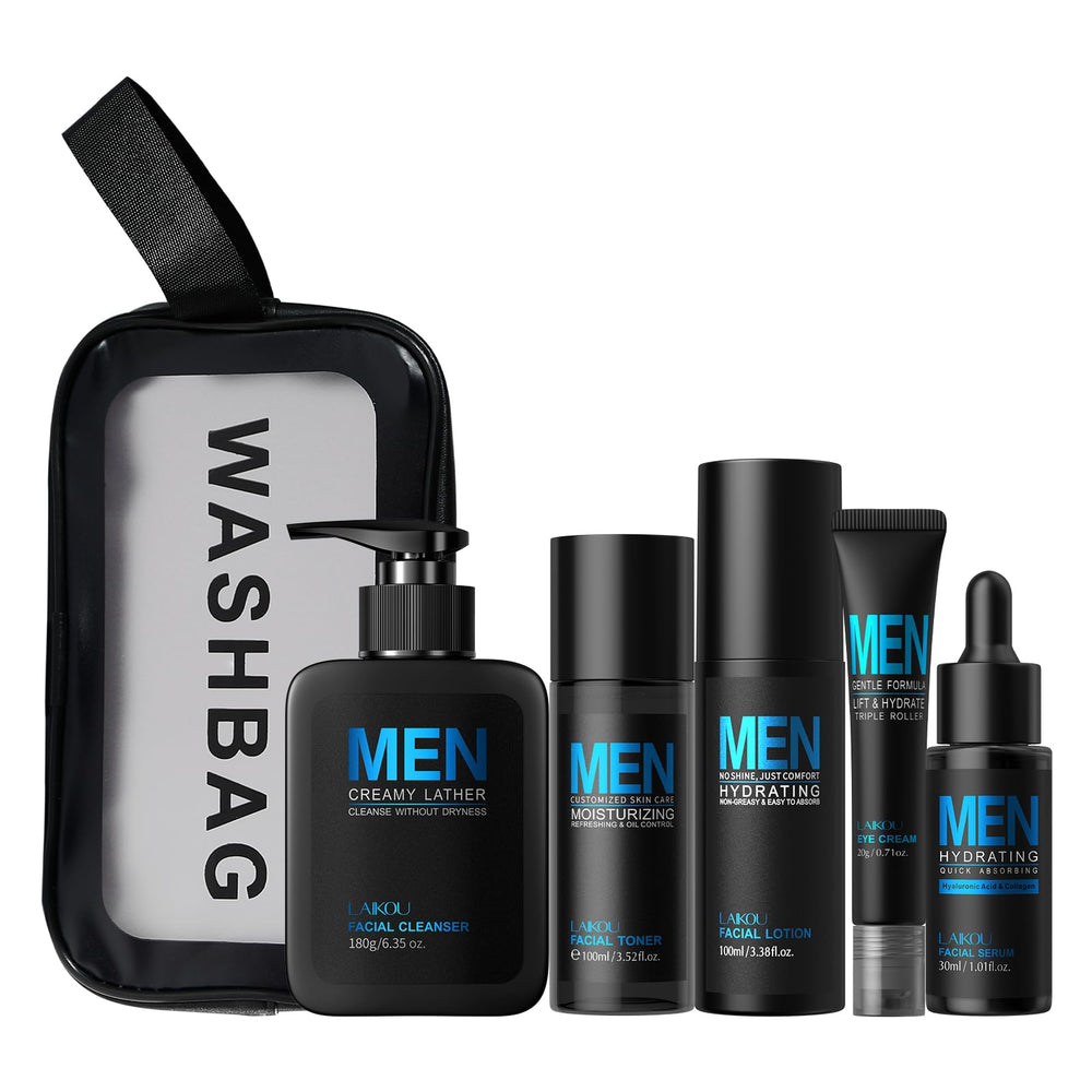 LAIKOU men's cleanser bottle for deep cleansing and oil control.