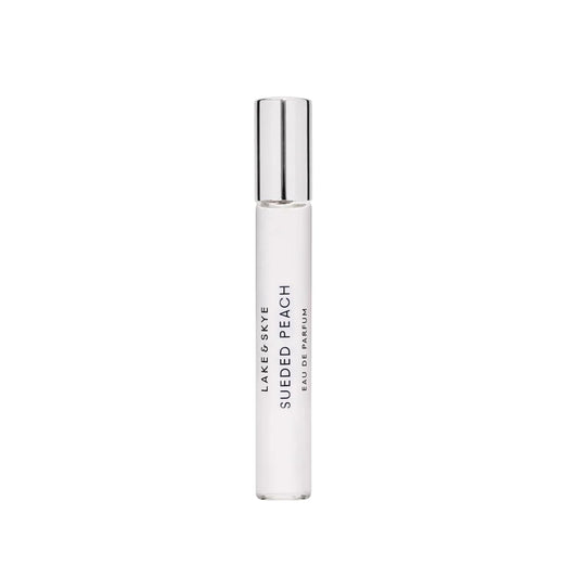 Lake & Skye Sued ed Peach purse spray bottle for travel-friendly fragrance on the go