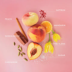 Lake & Skye Sueded Peach purse spray applied to pulse points for subtle scent