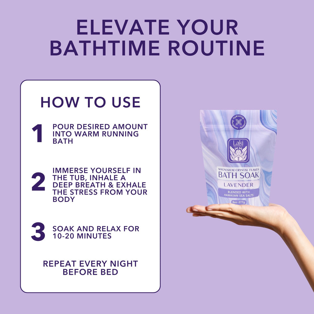 Laki Naturals better sleep bath soak designed for restful evenings