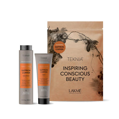 Lakmé Teknia Refresh Saffron Copper Shampoo bottle shows color renewal between salon visits.