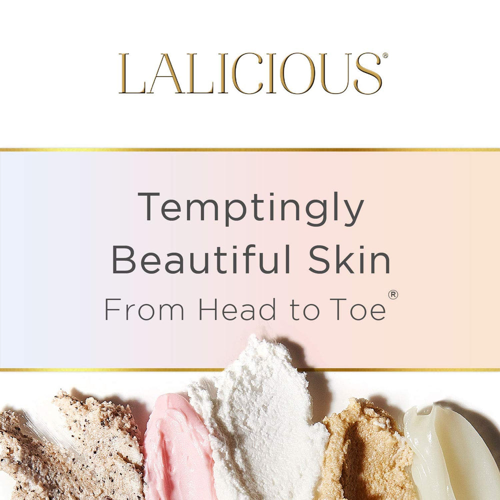 LaLicious Endless Summer lotion-like texture smeared on skin, showcasing luxurious spread.