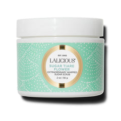 LaLicious Sugar Tiare Flower scrub bottle offering gentle exfoliation for smooth skin.